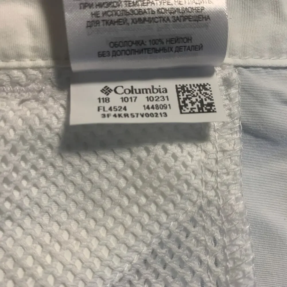 NWT Columbia PFG fishing Sandy River Shorts white nylon women's size large